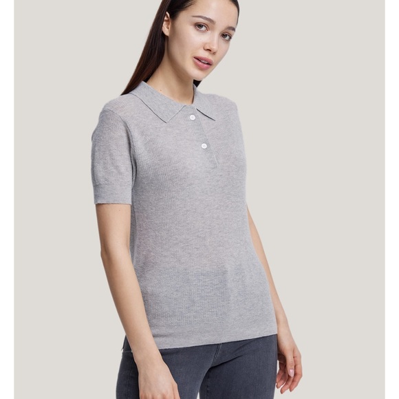 Gentle Herd Short-Sleeve Pure Cashmere Polo - Picture 3 of 12